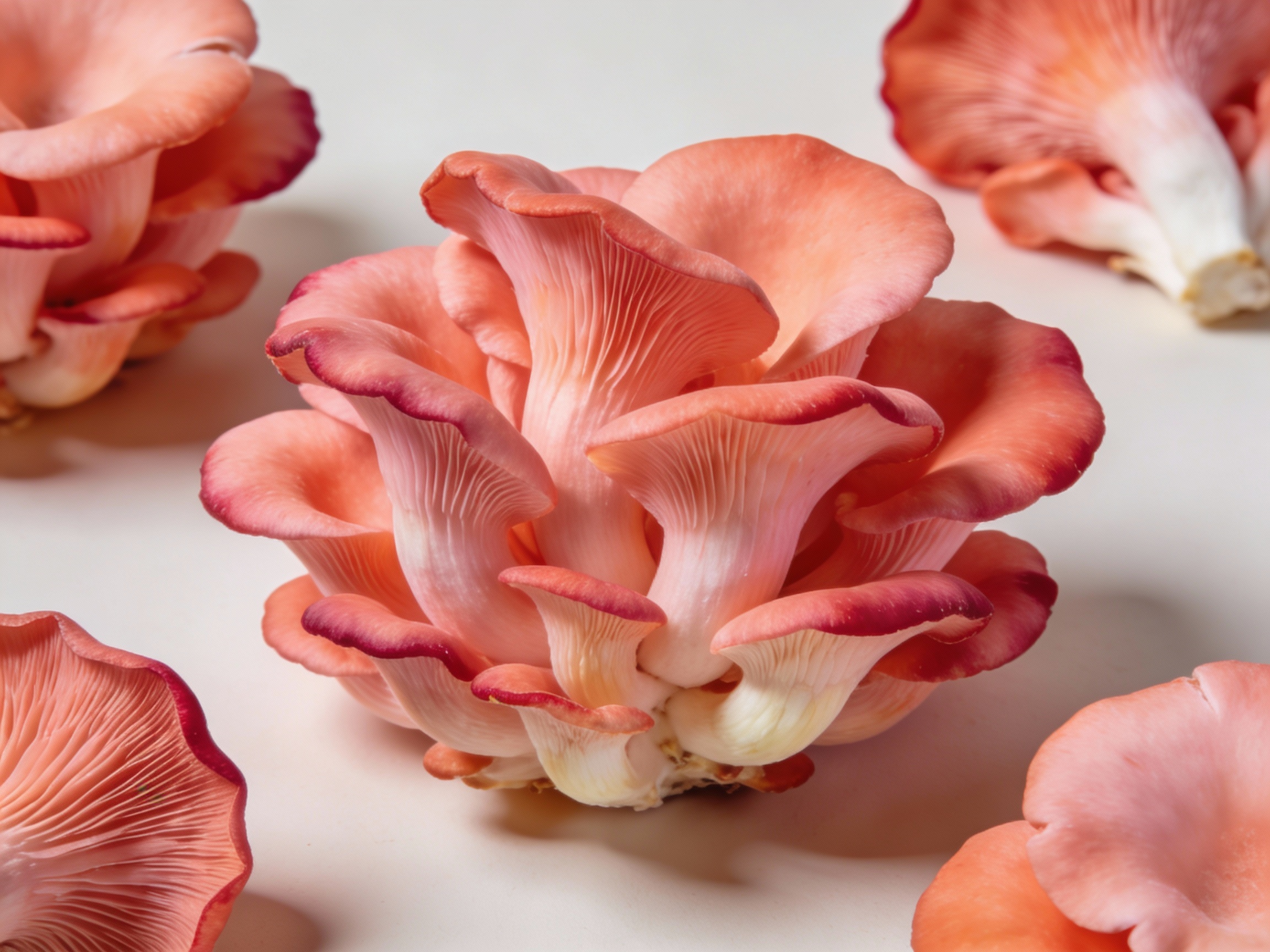 Fresh Pink Oyster Mushrooms